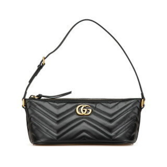 Gucci GG Marmont Shoulder Bag Black Leather - Picture 1 of 8
